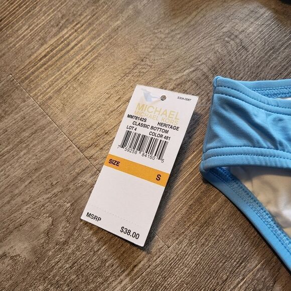 Michael Michael Kors Logo Halter Bikini Swim Top and bottom HERITAGE-Small - Picture 5 of 6